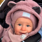 Rostoucí zimní kombinéza Teddy fleece double Cyclamen pink Esito