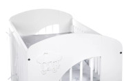 Postýlka dětská NEL - Obláček 120x60 cm bílá