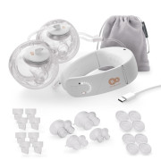 Odsávačka mateřského mléka s funkcí ohřevu krku Double Hands-free Gentleneste Kinderkraft