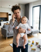 Body s potiskem New Baby a zavolej MAMKU! - dárkové balení 