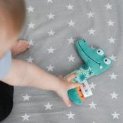 Plyšová hračka s pískátkem - Krokodýl, zelená Akuku