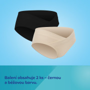 Těhotenské kalhotky s nízkým pasem MumFIT 2 ks Canpol babies