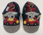 Kožené capáčky Hopi Go Vel. M (6-12 měs.)