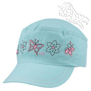 Dívčí letní kšiltovka Motýlek a kytičky RDX