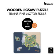 Hauck dřevěné Puzzle s úchyty Puzzle N Sort Turtle