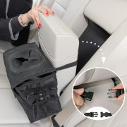 Odpadkový koš do auta vodotěsný s víkem black Zopa