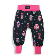 Dětské tepláky s vysokým pasem Panenka - tmavě modrá Esito