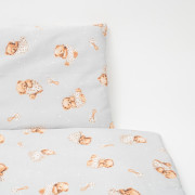 2-dílné ložní povlečení Sweet teddy bear 90/120 cm grey New Baby