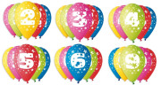 Balónky s číslem 5 ks