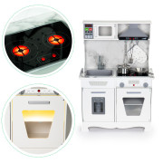 Velká dřevěná kuchyňka pro děti se světly a zvuky + příslušenství