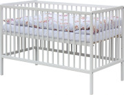 Dětská postýlka s kompletní výbavou bílá 120 x 60 cm Králíček růžový Scarlett 