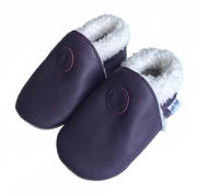 Kožené capáčky Hopi Hop Zimní Lila