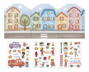 Knížka se samolepkami Hasičská stanice Jim Little Dutch