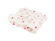 Letní bio spací pytel s nožičkami fuchsiové hvězdičky Kaarsgaren 