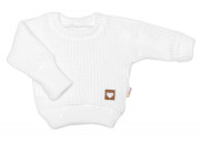 Rostoucí oversize pletený svetřík pro miminko bílý Baby Nellys
