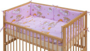 Dětská postýlka s kompletní výbavou 120 x 60 cm, mráček růžová Scarlett