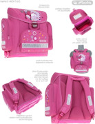 Školní batoh Herlitz Midi Koně růžový vybavený -nezobra