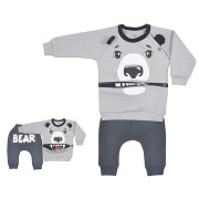 Kojenecké tepláčky a mikinka Koala Surprise šedá 