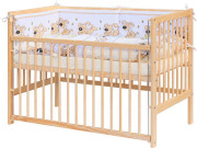 Dětská postýlka s kompletní výbavou 120 x 60 cm, béžová Japy Scarlett