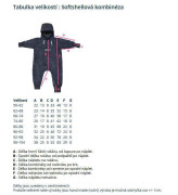 Rostoucí softshellová kombinéza s fleecem Galaxie modrá Esito