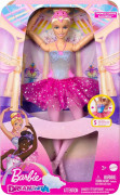 Barbie svítící magická baletka s růžovou sukní 
