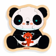 Djeco Dřevěné puzzle Puzzlo Panda