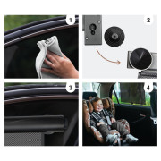 Sluneční clona roleta, 2 ks, černá Sipo