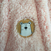 Zimní dívčí kojenecká kombinéza, kapuce s ušima Pidilidi Pink