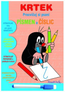Stíratelný sešit "Procvičuj si písmena a číslice" + stíratelný popisovač - Krtek 1