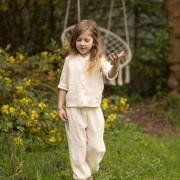 Dětské mušelínové kalhoty Luca Cream Esito