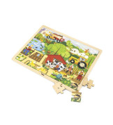Dřevěné puzzle 48 dílků Viga - farma