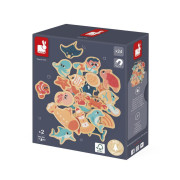 Dřevěné magnetky pro děti Mořský svět 24 ks Janod