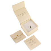 Těhotenský šperk bola Grace hladká stříbrná s bílým kamínkem + řetízek Moniel