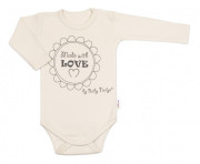 Soupravička do porodnice 5D Made with love béžová, cappuccino Baby Nellys