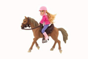 Kůň a panenka žokejka 20 cm 