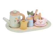 Čajový set dřevěný s květinovým potiskem Little Dutch