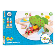 Dřevěná vláčkodráha farma Bigjigs Rail