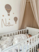 Dětské povlečení do postýlky 100 x 135 cm bavlněný satén Husy Infantilo