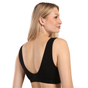 Kojicí podprsenka bambus Nuuma Black s vyjímatelnými vložkami + prací sáček Moniel