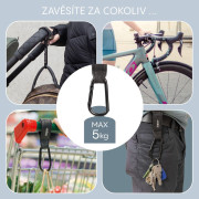 Multifunkční popruh se skobou Deluxe 2 ks Black Zopa