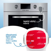 Bezpečnostní zámek na dvířka trouby, odolný proti teplu 1 ks Sipo