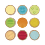 Kruhové dotykové senzorické pexeso s různými povrchy Janod 