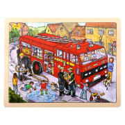 Dřevěné puzzle hasiči 24 dílků Bigjigs Toys