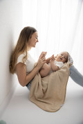 Dětská osuška s kapucí Maxi print 100 x 100 cm Babymatex