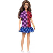 Barbie Modelka 137 - kostkované šaty