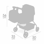 Můj první kočárek pro panenky s batůžkem Coco 2024 - 56 cm DeCuevas