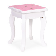 Velká dětská toaletka pro holčičky s trojitým zrcadlem, stoličkou a zásuvkou