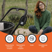 Houpadlo kočárku přenosné Bobby nabíjecí Matt Black Zopa