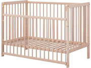 Dětská postýlka Fira Eco -přírodní (buk), stahovací bočnice 120 x 60 cm Scarlett