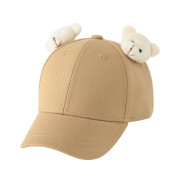 Letní kšiltovka bavlněná jednobarevná s medvídkem 48 -50 cm Besnazzy